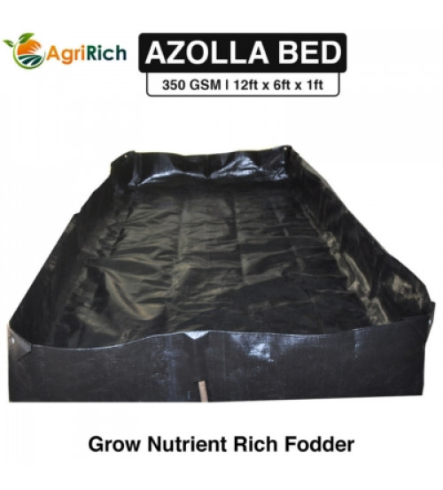 AgriRich Azolla Cultivation Bed 350 GSM 12ft x 6ft x 1ft (Black)